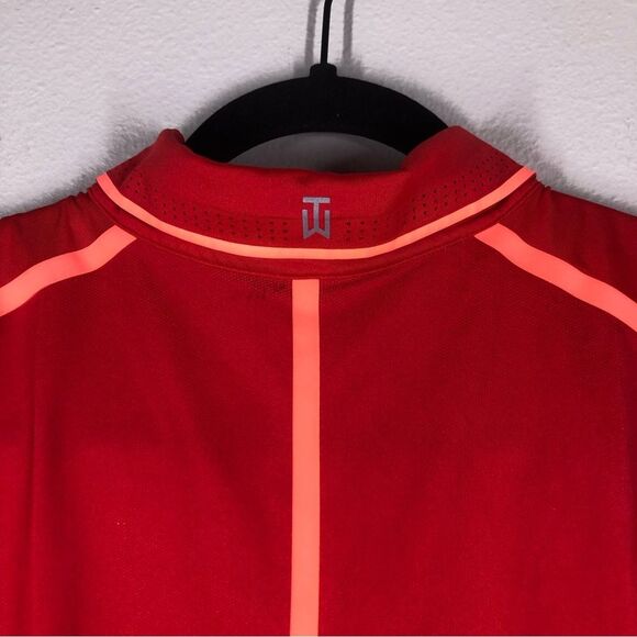 Nike Tiger Woods Collection TW Glow Polo Golf Shirt DRI-FIT Red Small 639822-657 - Picture 8 of 10